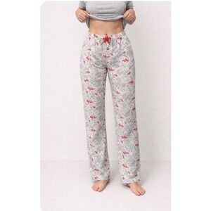 Old Navy Medium Pajama Pants Red Deer Toile  Sleepwear cabincore cozy